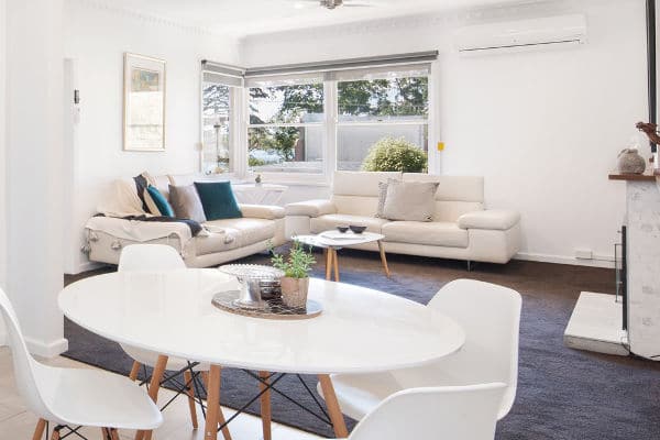 Luxury accommodation Ballarat white interior